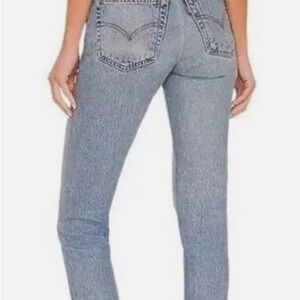 Re/Done Light Wash Women's High Rise Crop Jeans
